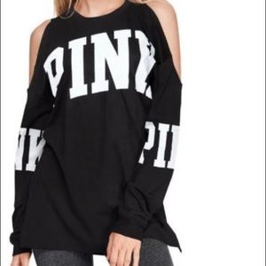 VS Pink Cold shoulder long sleeve